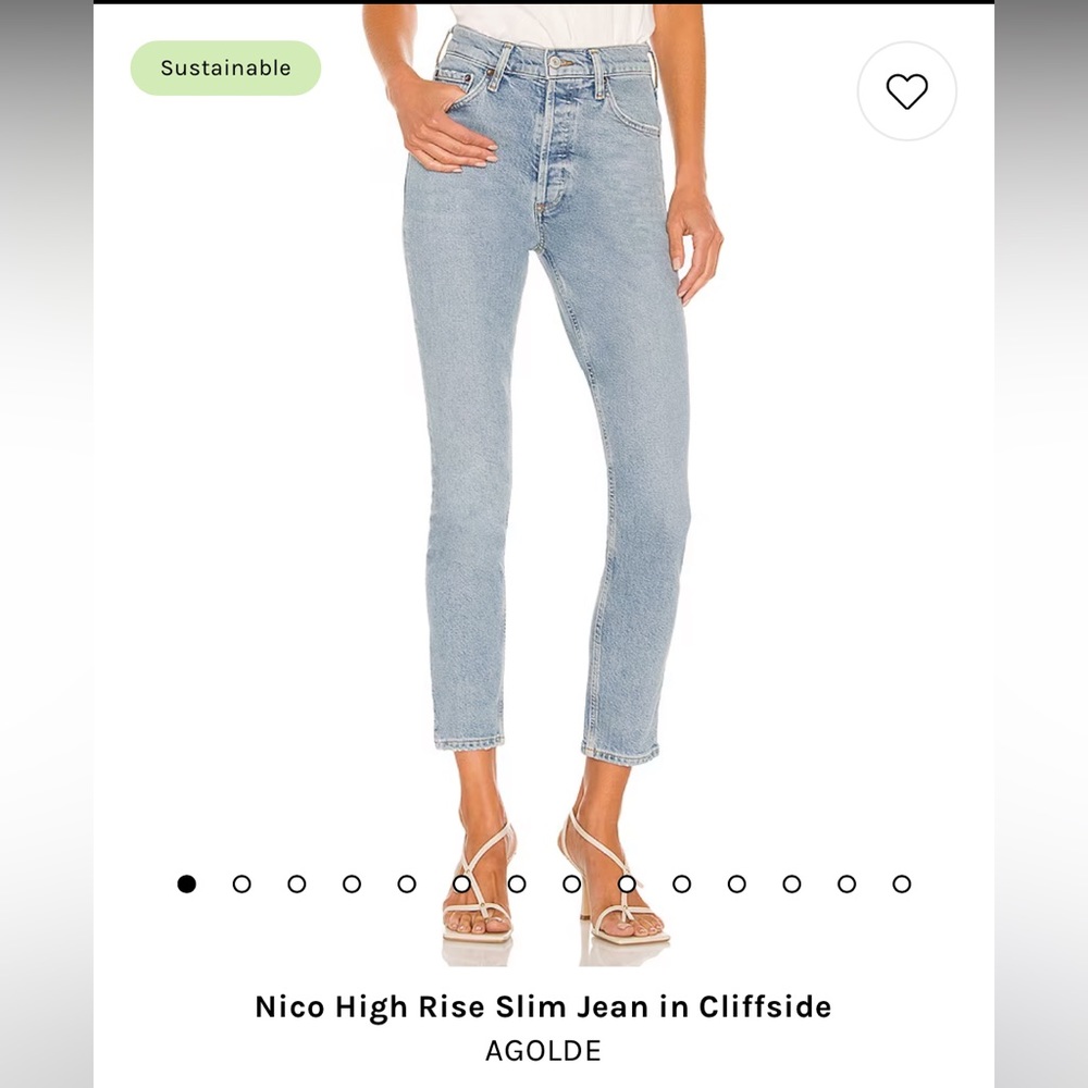 Gorgeous NWT Agolde Nico High Rise Slim Jeans